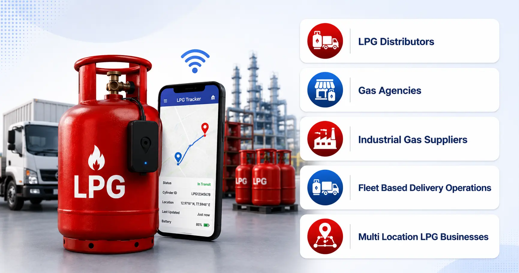 Real-time LPG cylinder tracking software for distributors and gas agencies