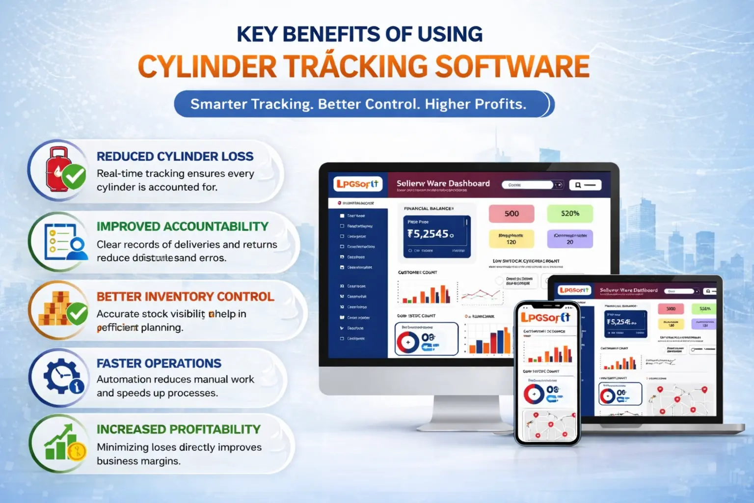 Cylinder tracking software benefits for LPG business