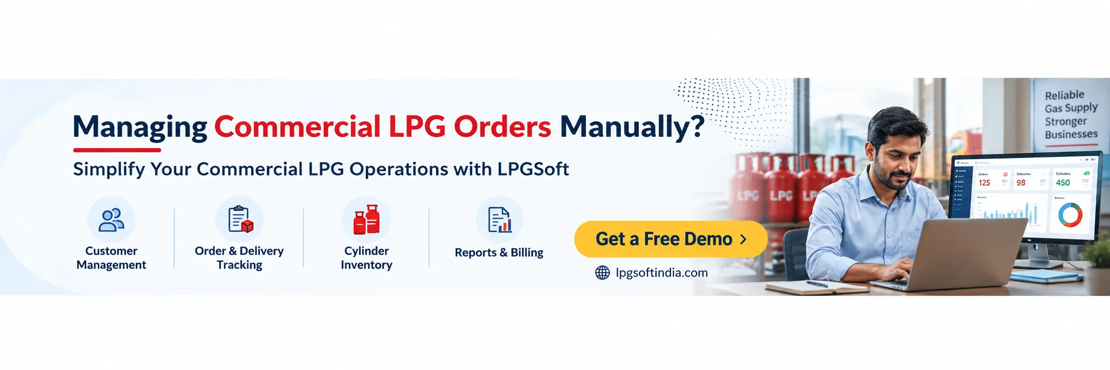 Commercial LPG order and delivery management software for gas agencies